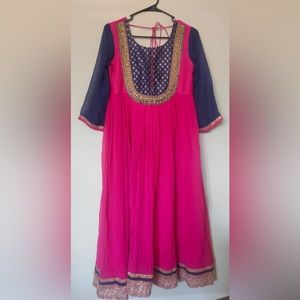 Embellished Pink ethnic wear straight kurti- S PRICE IS FIRM